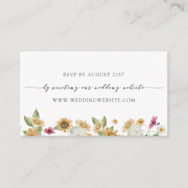 Sunflower Weddenschap RSVP Online Card Informatiekaartje