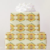 Sunflower Weddenschap Voeg Names Summer toe Cadeaupapier