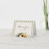 Sunflower Wedding Bedankkaart (Voorkant)