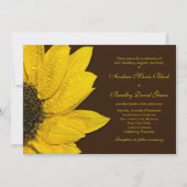Sunflower Wedding Bruin en Geel Kaart (Voorkant)