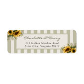 Sunflower Wedding Etiket (Voorkant)