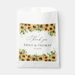 Sunflower Wedding Favor Bag Bedankzakje