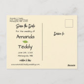 Sunflower Wedding Foto Save the Date Briefkaart (Achterkant)