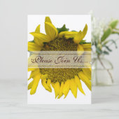 Sunflower Wedding II Kaart (Staand voorkant)