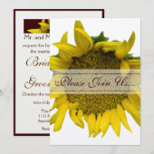 Sunflower Wedding II Kaart (Voorkant / Achterkant)