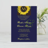 SUNFLOWER Wedding Invitation Kaart (Staand voorkant)