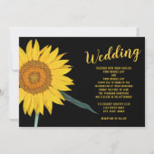 Sunflower Wedding Invitation Kaart (Voorkant)