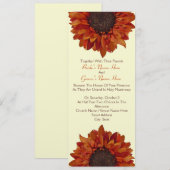 Sunflower Wedding Invite - Samen met ouders Kaart (Voorkant / Achterkant)