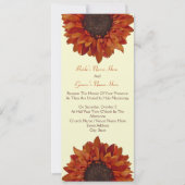Sunflower Wedding Invite - Van Bride & Groom Kaart (Voorkant)