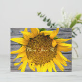 Sunflower Wedding Postwood Grey III Kaart (Staand voorkant)