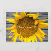 Sunflower Wedding Postwood Grey III Kaart (Voorkant / Achterkant)