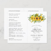 Sunflower Wedding Program of een ander evenement o (Voorkant / Achterkant)