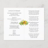 Sunflower Wedding Program of een ander evenement o (Achterkant)
