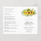 Sunflower Wedding Program of een ander evenement o (Voorkant)