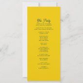 Sunflower Wedding Programme (Achterkant)