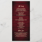 Sunflower Wedding Programme Programmakaart (Achterkant)