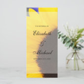 Sunflower Wedding Programme Programmakaart (Staand voorkant)