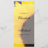 Sunflower Wedding Programme Programmakaart (Voorkant)
