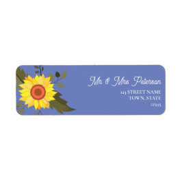 Sunflower Wedding Return-adres Etiket