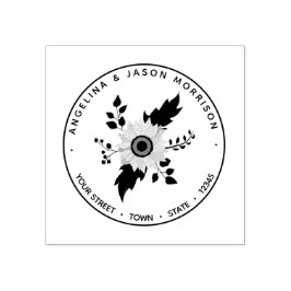 Sunflower Wedding Return-adres Rubberstempel