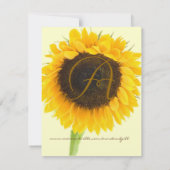 Sunflower Wedding Save the Dates Date (Achterkant)