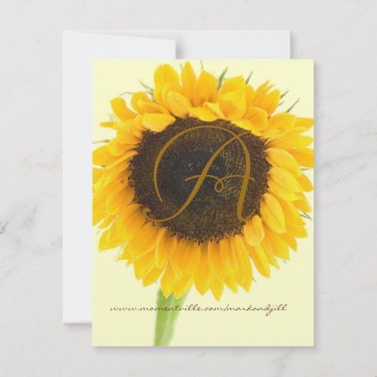 Sunflower Wedding Save the Dates Save The Date (Achterkant)