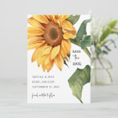 Sunflower Wedding Website Save the Date (Staand voorkant)