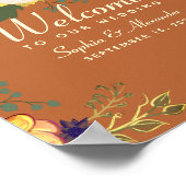 Sunflower Wedding WelkomstPoster Poster (Hoek)
