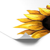 Sunflower Wedding White Yellow Welcome Sign Poster (Hoek)