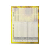 Sunflower Weekly Personalized Menu Plan Notepad Notitieblok (Linkerzijde)
