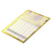 Sunflower Weekly Personalized Menu Plan Notepad Notitieblok (Schuin)