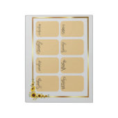 Sunflower Weekly Planner Notitieblok (Linkerzijde)