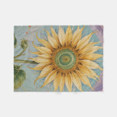 Sunflower Whimsy Fleece Deken (Voorkant (Horizontaal))