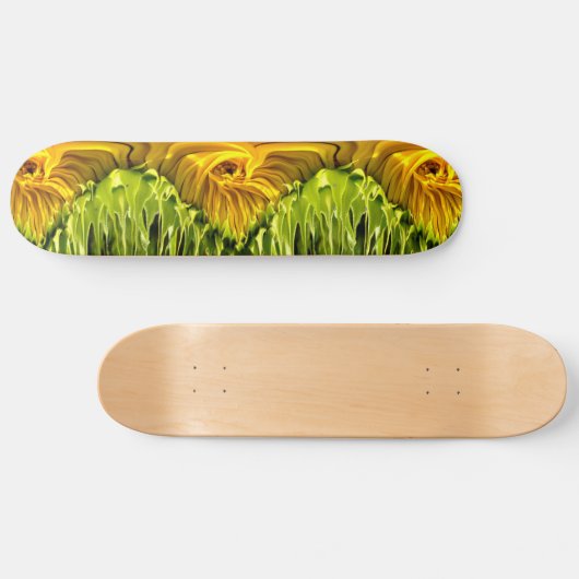 Sunflower Whirl Drip Persoonlijk Skateboard (Horizontaal)