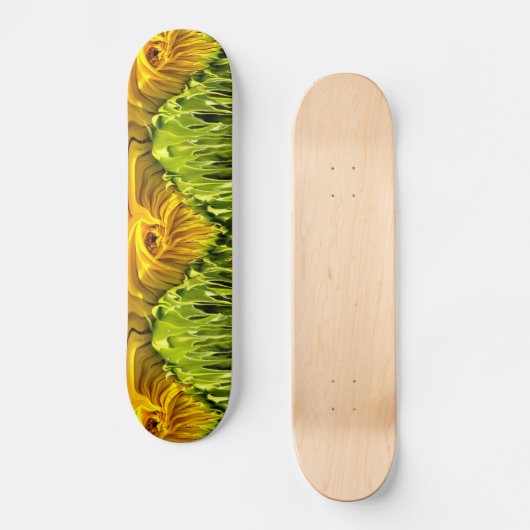 Sunflower Whirl Drip Persoonlijk Skateboard (Voorkant)