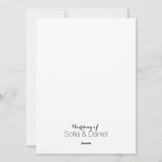 Sunflower white rose rustic wedding menu (Achterkant)