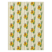 Sunflower White Tulip Butterfly Tablecloth Tafelkleed (Voorkant)