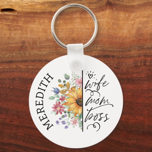 Sunflower Wife Ma Boss  Sleutelhanger (Voorkant)