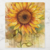 Sunflower Wijn Etiket (Enkel label)