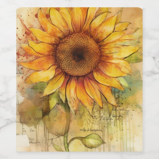 Sunflower Wijn Etiket (Enkel label)
