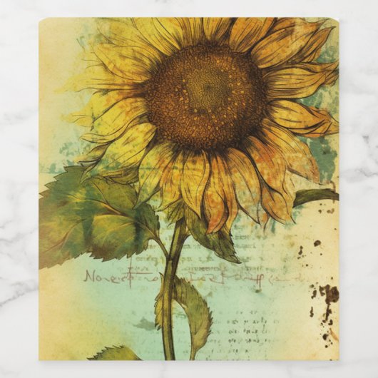 Sunflower Wijn Etiket (Enkel label)