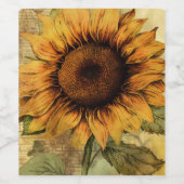Sunflower Wijn Etiket (Enkel label)