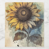 Sunflower Wijn Etiket (Enkel label)