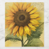 Sunflower Wijn Etiket (Enkel label)