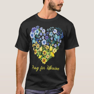 Sunflower Wildflower Blue and Yellow Floral Ukrain T-shirt