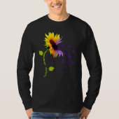 Sunflower With Purple Ribbon Epilepsy Awareness Da T-shirt (Voorkant)
