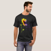 Sunflower With Purple Ribbon Epilepsy Awareness Da T-shirt (Voorkant volledig)