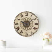 Sunflower wooden Wall Clock Grote Klok (Huis)