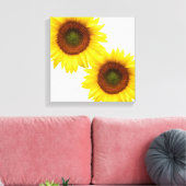 Sunflower Wrapped Canvas Square Afdruk (Insitu (Woonkamer))
