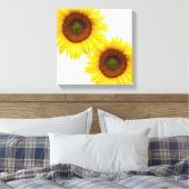 Sunflower Wrapped Canvas Square Afdruk (Insitu (Slaapkamer))